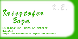 krisztofer boza business card